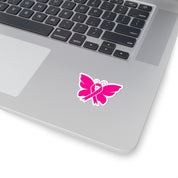 I wear pink for my mom cancer awareness Kiss-Cut Stickers