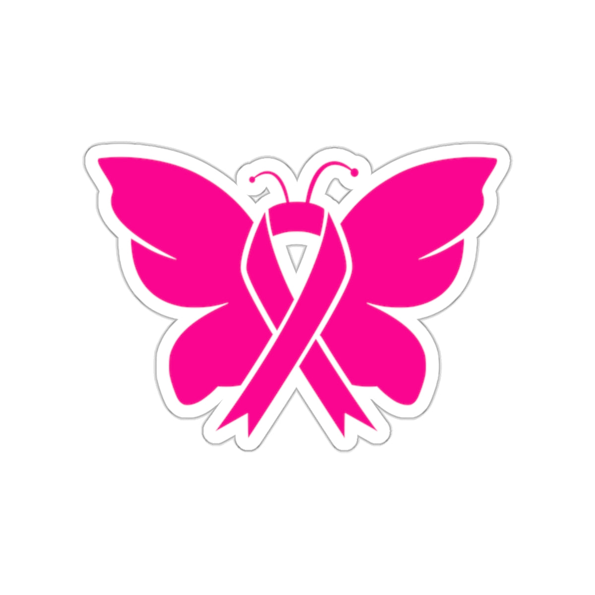 I wear pink for my mom cancer awareness Kiss-Cut Stickers