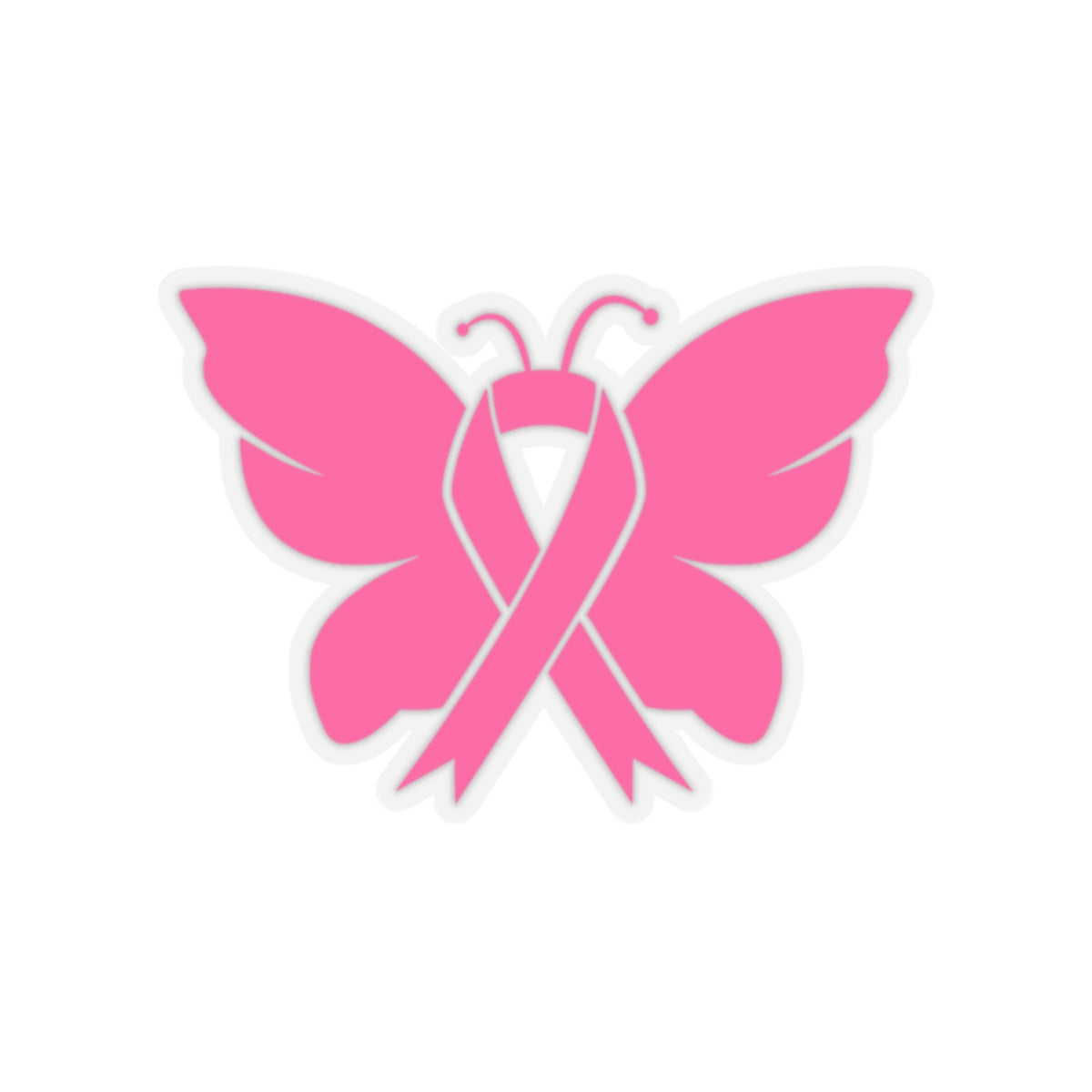 I wear pink for my mom cancer awareness Kiss-Cut Stickers