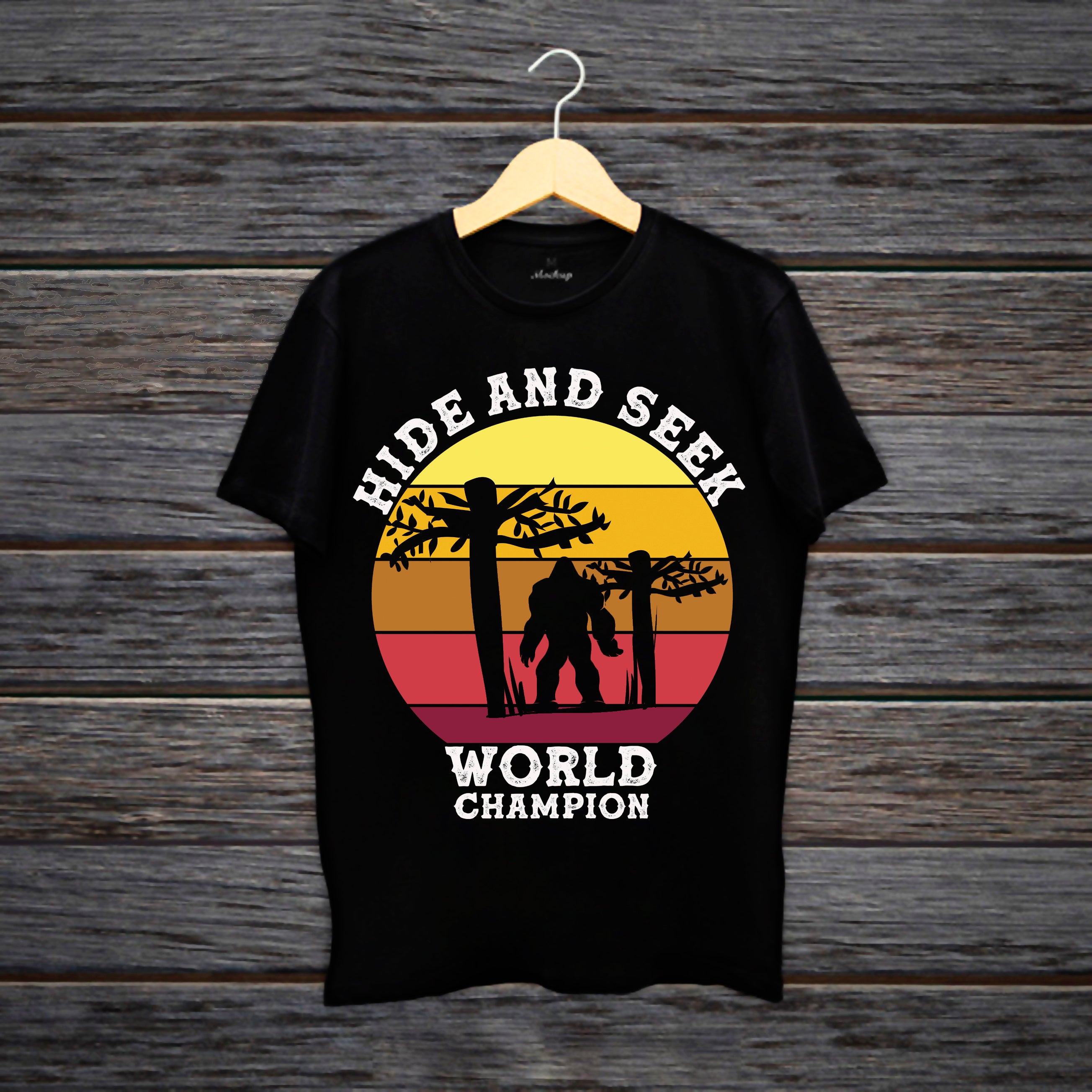 Hide and Seek World Champion | Bigfoot | Retro T-Shirts