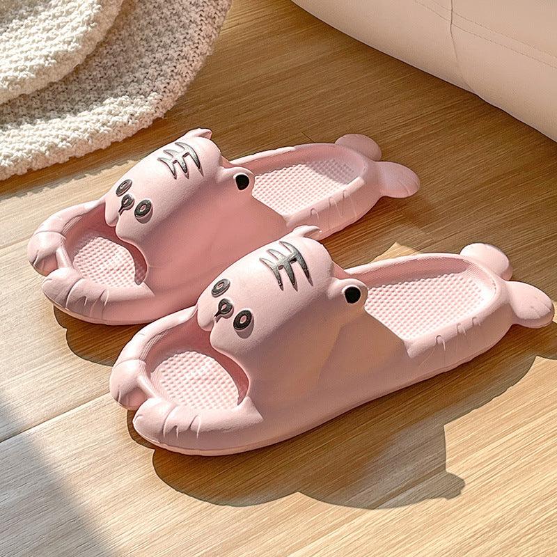 Internet Celebrity Cheering Duck Inspired Trendy Comfortable Slip-on Sandals Cute Animal Design Slides - plusminusco.com