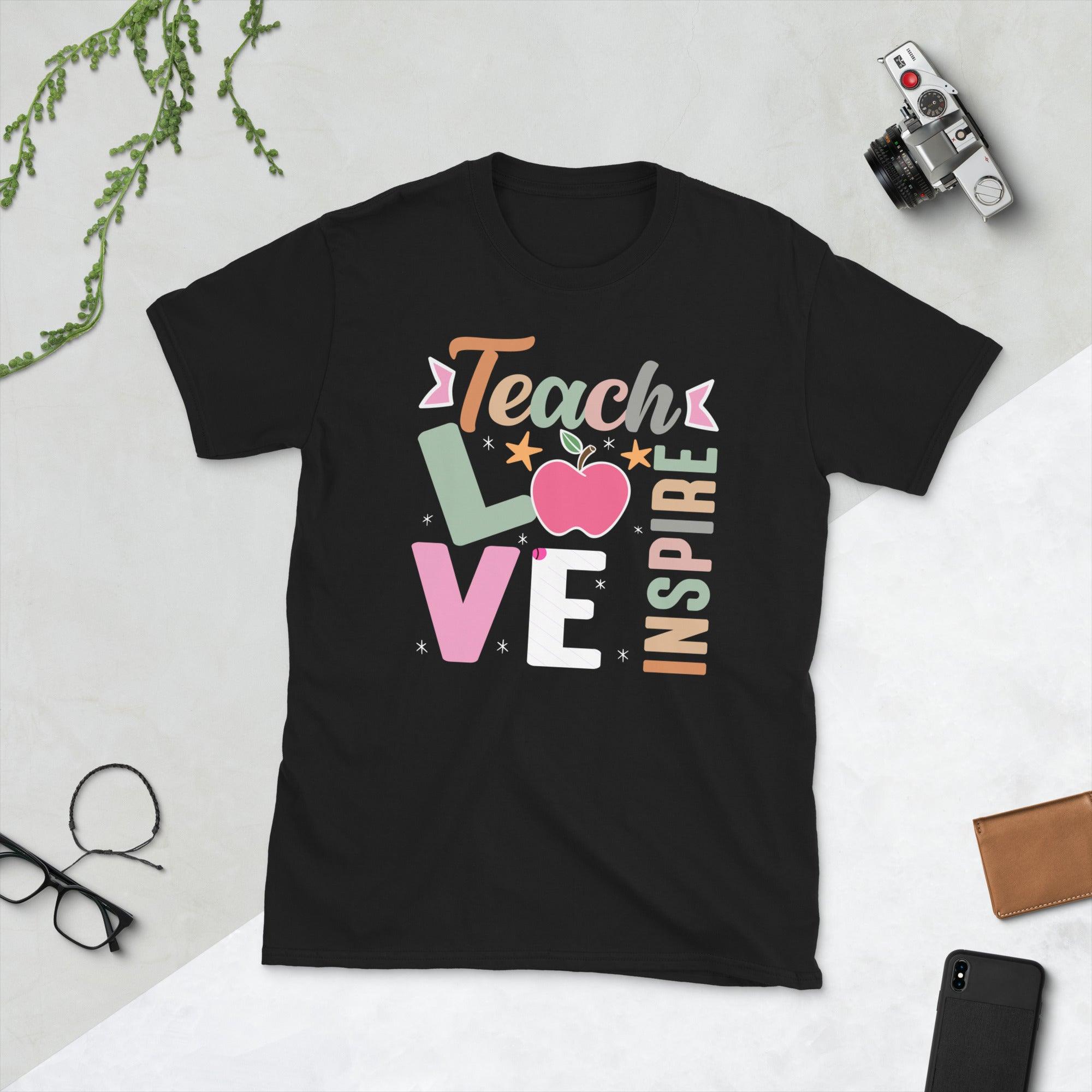 Teach love insprie  its a beautiful day for learning Unisex Tee - plusminusco.com