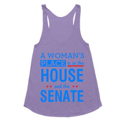 A Woman&#39;S Place Is In The House And The Senate Tank Tops drain the swamp, house and the senate, house women, In The House, smash the patriarchy, the house, The Senate, Women Empowerment - plusminusco.com