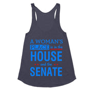 A Woman&#39;S Place Is In The House And The Senate Tank Tops drain the swamp, house and the senate, house women, In The House, smash the patriarchy, the house, The Senate, Women Empowerment - plusminusco.com