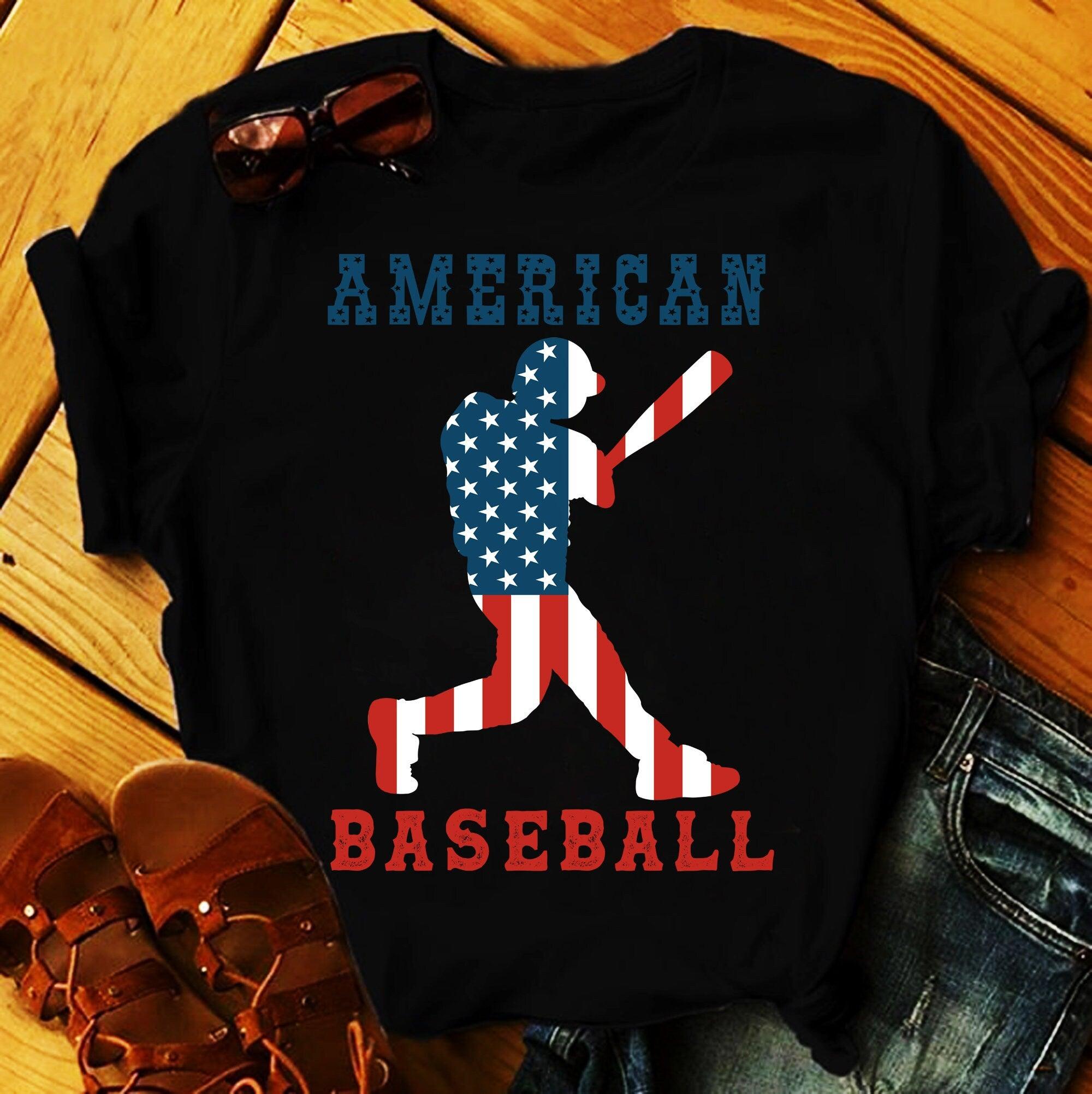 American Baseball | American Flag T-Shirts,Baseball Shirt, Baseball Shirts, Baseball Mom,Baseball Birthday Party, Baseball Gifts for Boys Baseball Gifts, Baseball Mom Shirt, Baseball Shirt, Baseball Shirts, Baseball Team Gifts - plusminusco.com