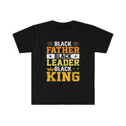 Black Father Black Leader Black King Afrocentric Tee T-Shirts, fathers day gift, funny Fathers Day gift - plusminusco.com