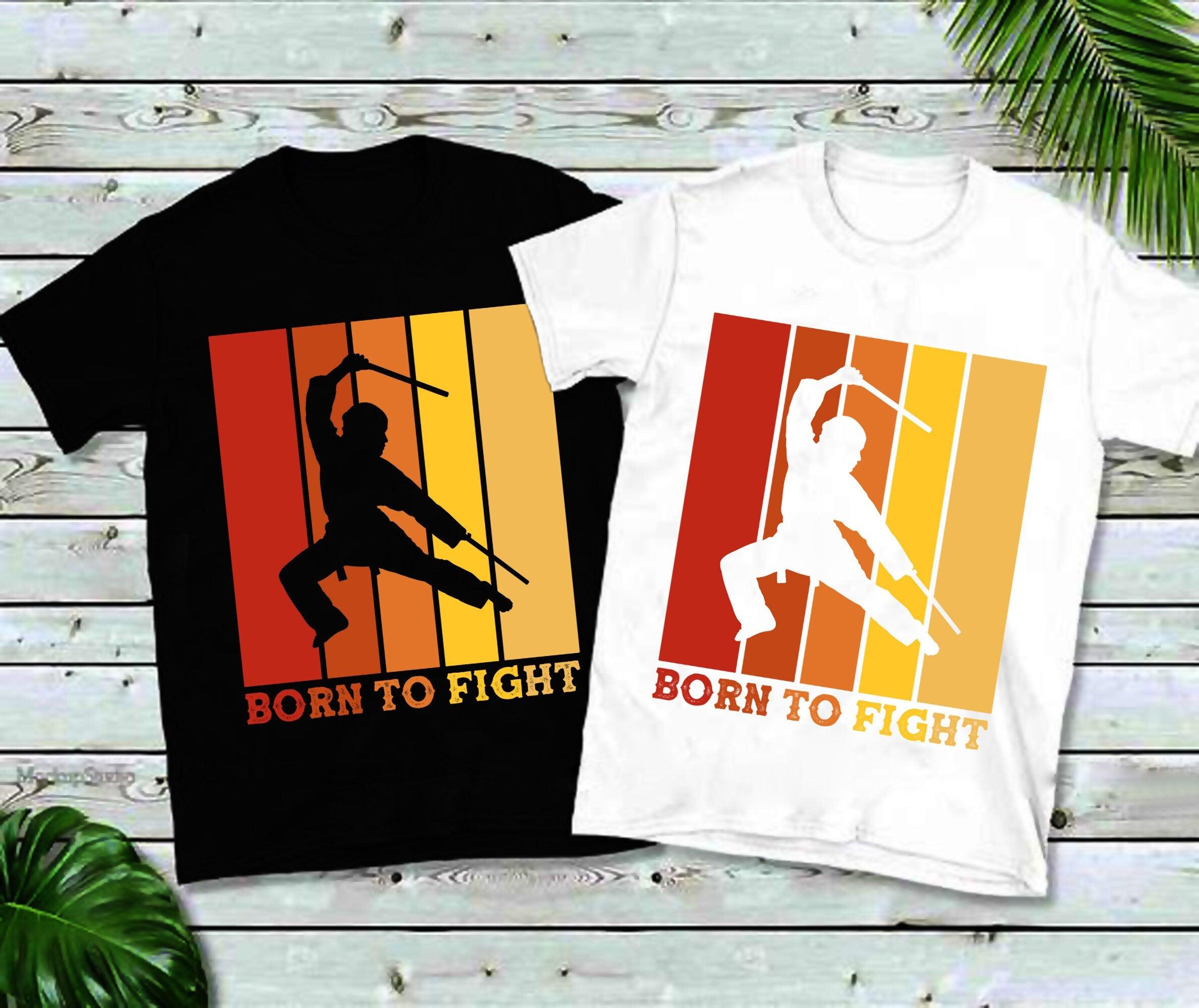 Born to Fight Marital Arts Karate T Shirt Gym Clothing Weight Training Workout Exercise Kick Boxing MMA Taekwondo Martial Arts Gym Born To Fight, Camper Gift, Camping Gifts, Camping Shirts, Camping Trip Shirt, Fencing shirt, Funny Camper Shirt, jiujitsu, Martial Arts, Outdoor Shirt, Samurai sword tee, Shirt for Camper, taekwondo - plusminusco.com