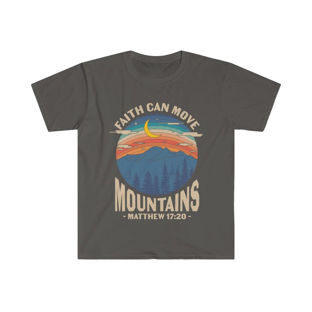 Faith can move the mountains, Matthew 17:20 Unisex Soft style T-Shirt - plusminusco.com