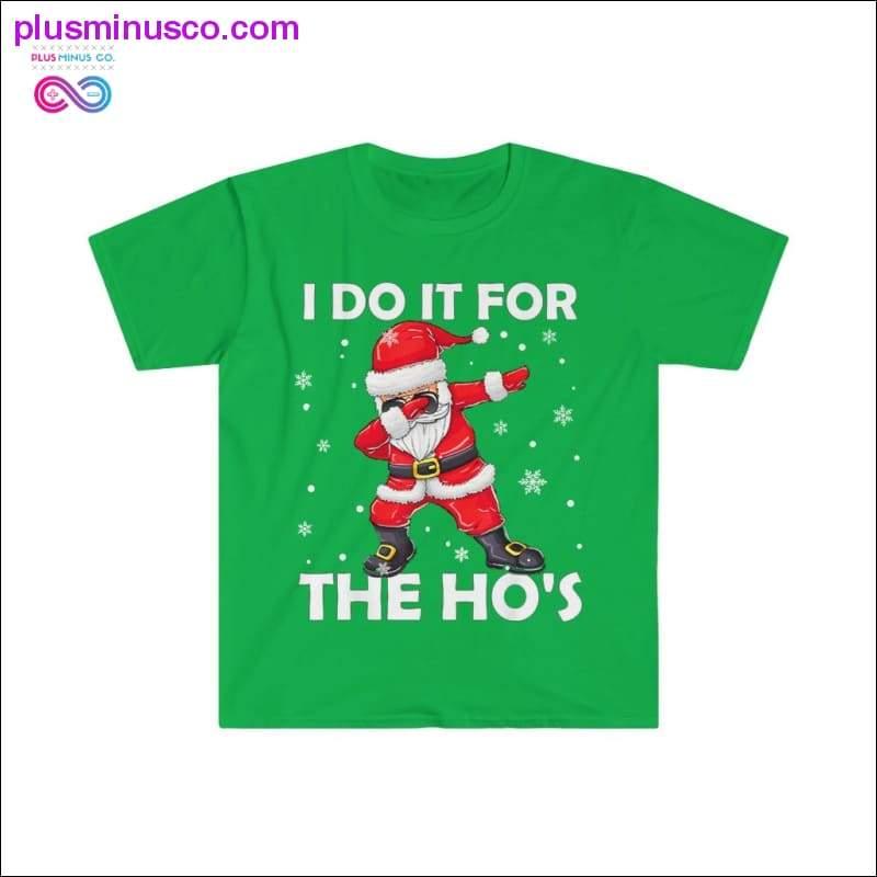 Funny Christmas Santa T-shirt - I Do It For the Ho's - plusminusco.com