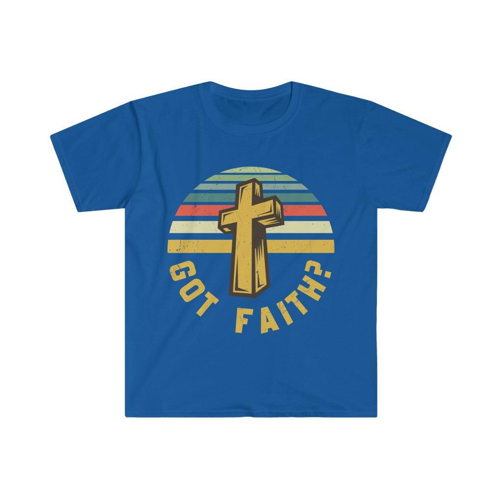 Got Faith?, Unisex Soft style T-Shirt Cotton, Crew neck, DTG, Men's Clothing, Regular fit, T-shirts, Women's Clothing - plusminusco.com