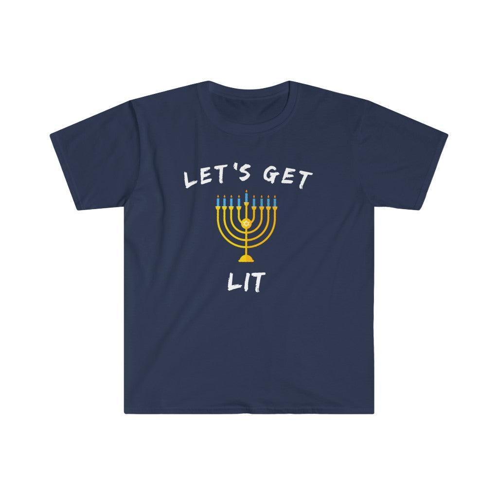 Hanukkah Gift, I Last 8 Days / Let's Get Lit T-Shirts || Chanukah Gift ideas || Chanukah 2022,Jewish Sayings Tee, Jewish High Holiday - plusminusco.com