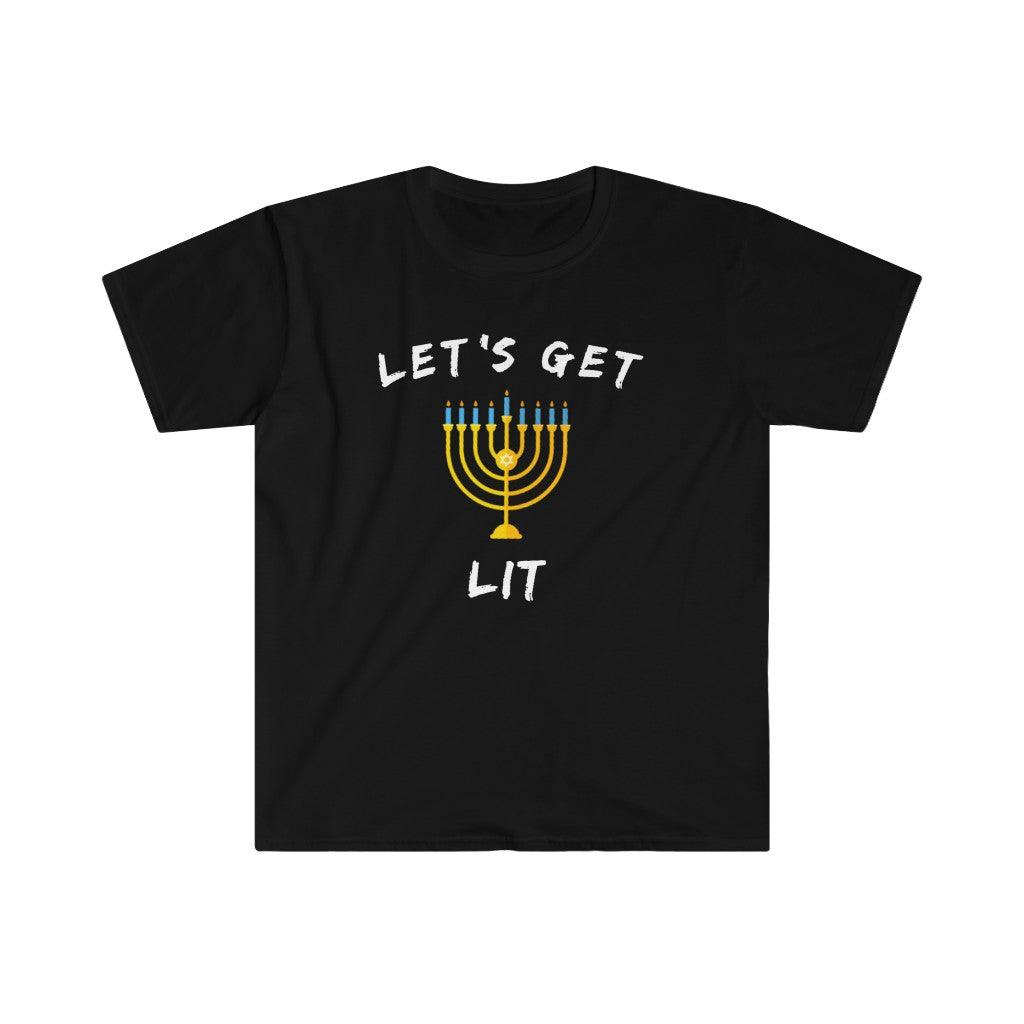 Hanukkah Gift, I Last 8 Days / Let's Get Lit T-Shirts || Chanukah Gift ideas || Chanukah 2022,Jewish Sayings Tee, Jewish High Holiday - plusminusco.com