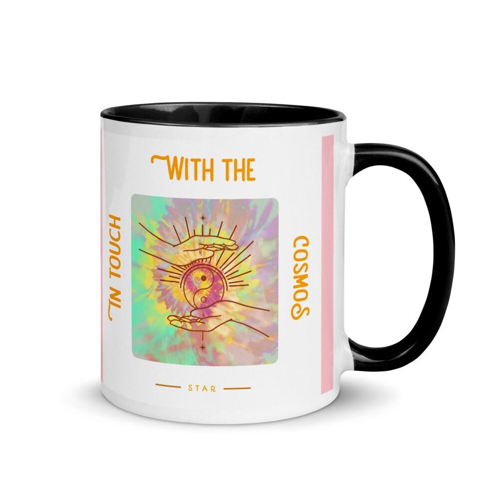 Spiritual Mug Yin Yang In Touch with Cosmos Star- Material - Spiritual Mug with Color Inside affirmation mug, cosmos energy mug, Cosmos Star Mug, good vibes mug, In Touch with Mug, meditation mug, religious coffee mug, Spiritual Mug, with Color Inside, Yin Yang Mug, yoga mug, zen mug, zen yoga mug - plusminusco.com