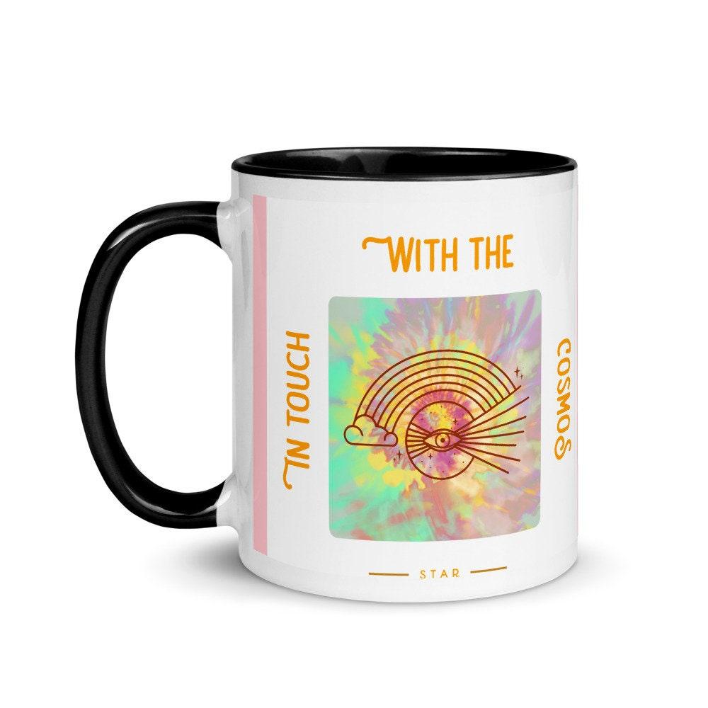 In touch with Cosmos Mug with Color Inside, Outer Space, Milky Way, Spiritual Mug, Cosmos affirmation mug, cosmos energy mug, Cosmos Star Mug, good vibes mug, In Touch with Mug, meditation mug, religious coffee mug, Spiritual Mug, with Color Inside, Yin Yang Mug, yoga mug, zen mug, zen yoga mug - plusminusco.com