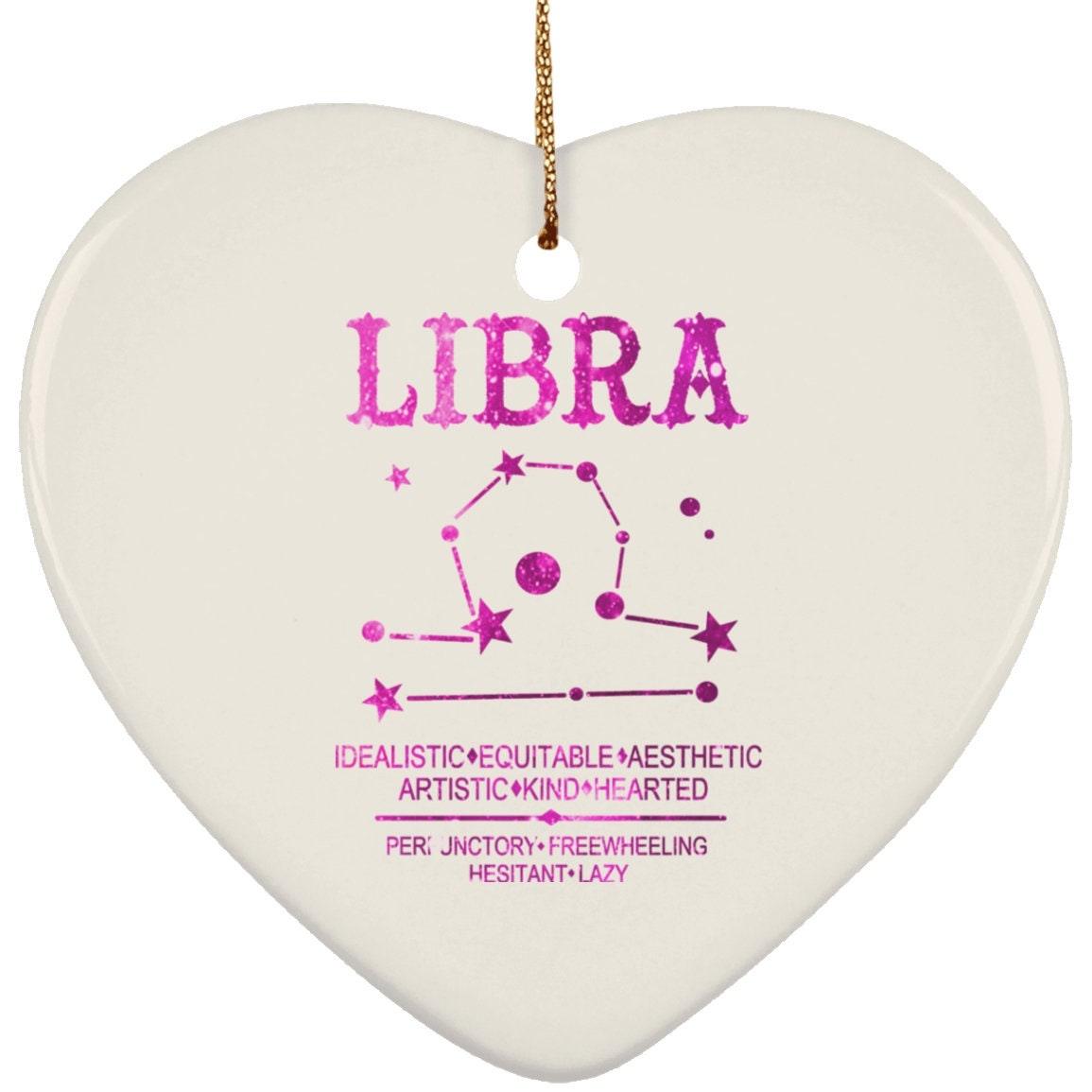 Libra Ceramic Heart Ornament, Libra Gifts, Libra Zodiac Sign, Libra Horoscope, Personalized Ornament, Novelty Gift A Libra Woman, gifts for libra, Heart Ornament, Libra art, Libra Ceramic, libra constellation, Libra gift, LIBRA NECKLACE, Libra nurse gift, Nursing Degree White, October born nurse, Power Of A Libra, star sign libra - plusminusco.com