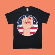 Female Fist Grunge, American Flag T-Shirts, Female First, Girl Empowerment, Female Symbol Shirt, Feminist Movement, Feminism Art Shirt celebrate women, equal rights, Female First, female fist, feminism shirt, feminist shirt, feminist tshirt, Girl Empowerment, girl power, girl power shirt, social justice shirt, women empowerment, womens rights - plusminusco.com