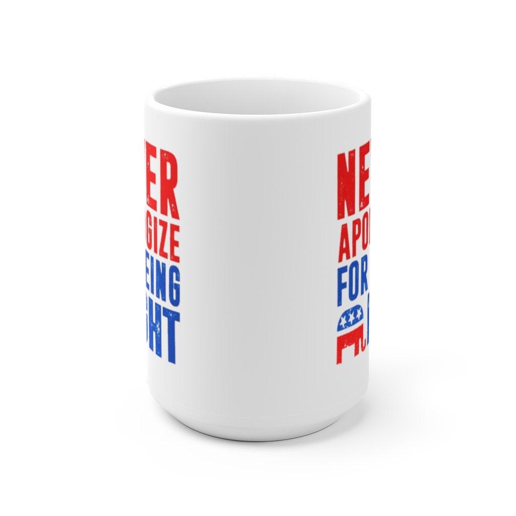 Republican Gifts, Republican Elephant Mug, Never Apologize For Being Right, Gift For Republican, Republican Dad, Conservative Patriot Mug ceramic mug, conservative mugs, conservatives, custom mugs, dishwasher safe, microwave safe, mug for republicans, patriotic mug, patriots, personalized mugs, republican mug, republicans, white ceramic mugs - plusminusco.com