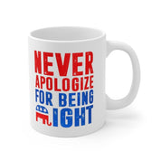 Republican Gifts, Republican Elephant Mug, Never Apologize For Being Right, Gift For Republican, Republican Dad, Conservative Patriot Mug ceramic mug, conservative mugs, conservatives, custom mugs, dishwasher safe, microwave safe, mug for republicans, patriotic mug, patriots, personalized mugs, republican mug, republicans, white ceramic mugs - plusminusco.com