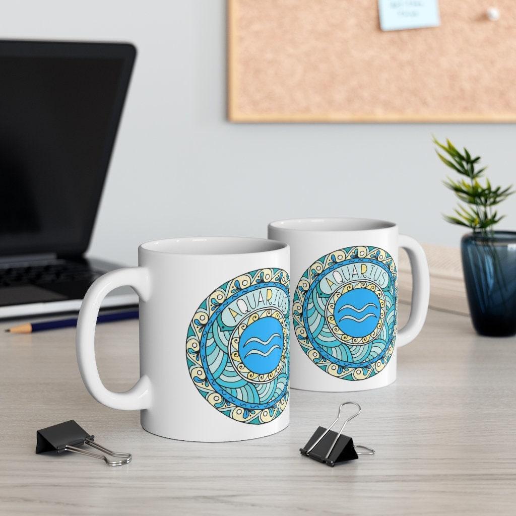 Aquarius Zodiac Mug, Aquarius Mug, January 20 to February 17 born Zodiac Gift, Zodiac Sign, Horoscope Gift, Astrology Gift aquarius, aquarius birthday, aquarius coffee mug, aquarius gift, aquarius mug, aquarius zodiac, astrology mug, constellation mug, february birthday, gift for aquarius, january birthday, zodiac gift, zodiac mug - plusminusco.com