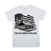 Log Cabin Is Calling American Flag T-Shirts,Natuer lover dad, Cabin Fever Shirt, Climbing, Hiking, Camping, Outdoors, Funny Tees Cabin Fever Shirt, Cabin is Calling, Camper, Camping, Climbing, Explore More Shirt, Explore Shirt, Funny Tees, Hiking, Log Cabin, Mountain Shirt, Natuer lover dad, Outdoors - plusminusco.com