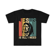 Jesus is All I Need, Religious T-Shirts, I Am a T Shirt, Winner Tee, In Christ We Trust, Jesus Love Shirt, Pray Love T Shirt, Spiritual Shirt, Gift for Religious - plusminusco.com