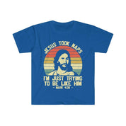 Jesus took naps, I'm just trying to be like him, Mark 4:38 ,Funny Religious Shirt,Humorous Jesus Nap Tee,Nap Queen Outfit,Gift For Nap Lover - plusminusco.com