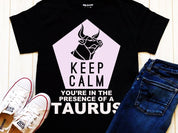 Keep Calm You&#39;re In The Presence Of A Taurus T-Shirts, Retro Taurus Graphic T-Shirt, Zodiac T-Shirt, Zodiac Present, Taurus Gift, Horoscope Astrology T, Birthday Gift, Constellation Shirt, Graphic T-Shirt, Horoscope, Star Sign Shirt, Taurus Astrology Tee, Taurus Gift, Zodiac 70s Tshirt, Zodiac Present, Zodiac Shirt, Zodiac Sign Shirt, Zodiac T-Shirt - plusminusco.com