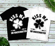 Kiss Me Im Vaccinated T-Shirts,Pro Vaccine,Pro Science, Retro, Funny Vaccine Vaccination Shirt, Hug Me I Am Vaccinated, Vaccine Awareness, Funny Vaccine Tee, Vaccination Shirt, Vaccine Awareness, Vaccine TShirt - plusminusco.com