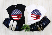 Ladybug Round | American Flag Distressed Dark T-Shirts 4th Of July Shirt, American Flag, American Flag Shirt, Flag Heart, Fourth Of July, fourth of july shirt, Heart Shirt, Memorial Day Shirt, Patriotic american, Patriotic Shirt, red white and blue - plusminusco.com