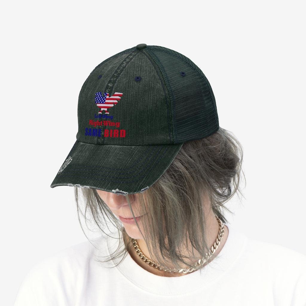 Left wing or right wing Unisex Trucker Hat - plusminusco.com