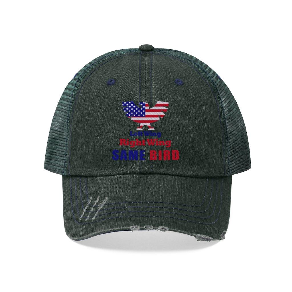 Left wing or right wing Unisex Trucker Hat - plusminusco.com