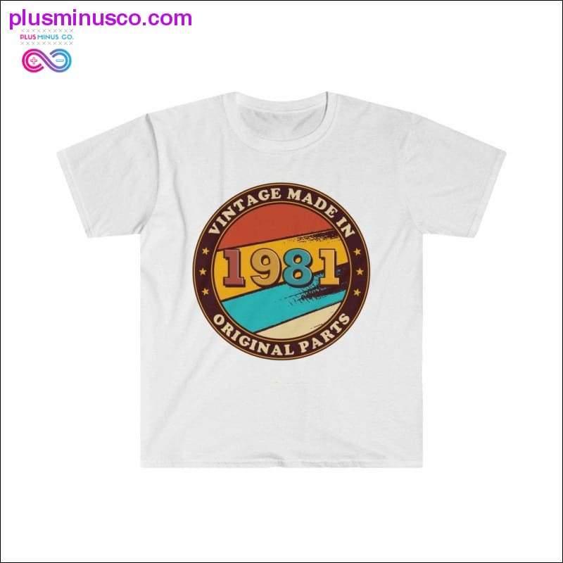 Made in 1981 Vintage Birthday designed T-Shirt - plusminusco.com