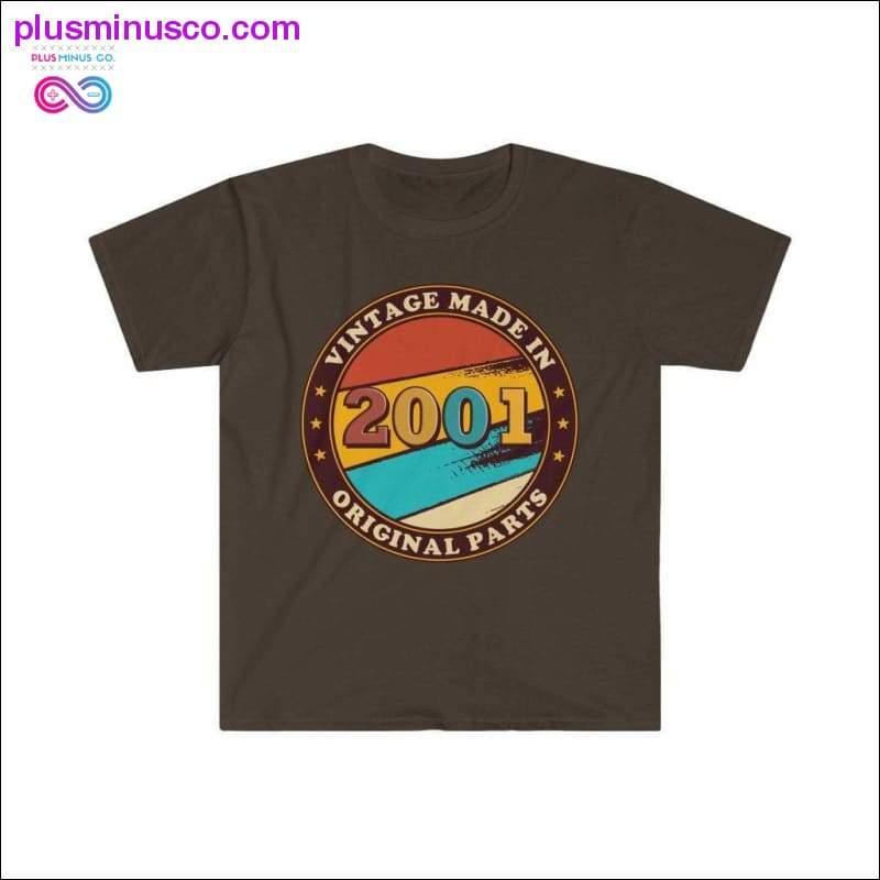 Made in 2001 Vintage Birthday designed T-Shirt - plusminusco.com