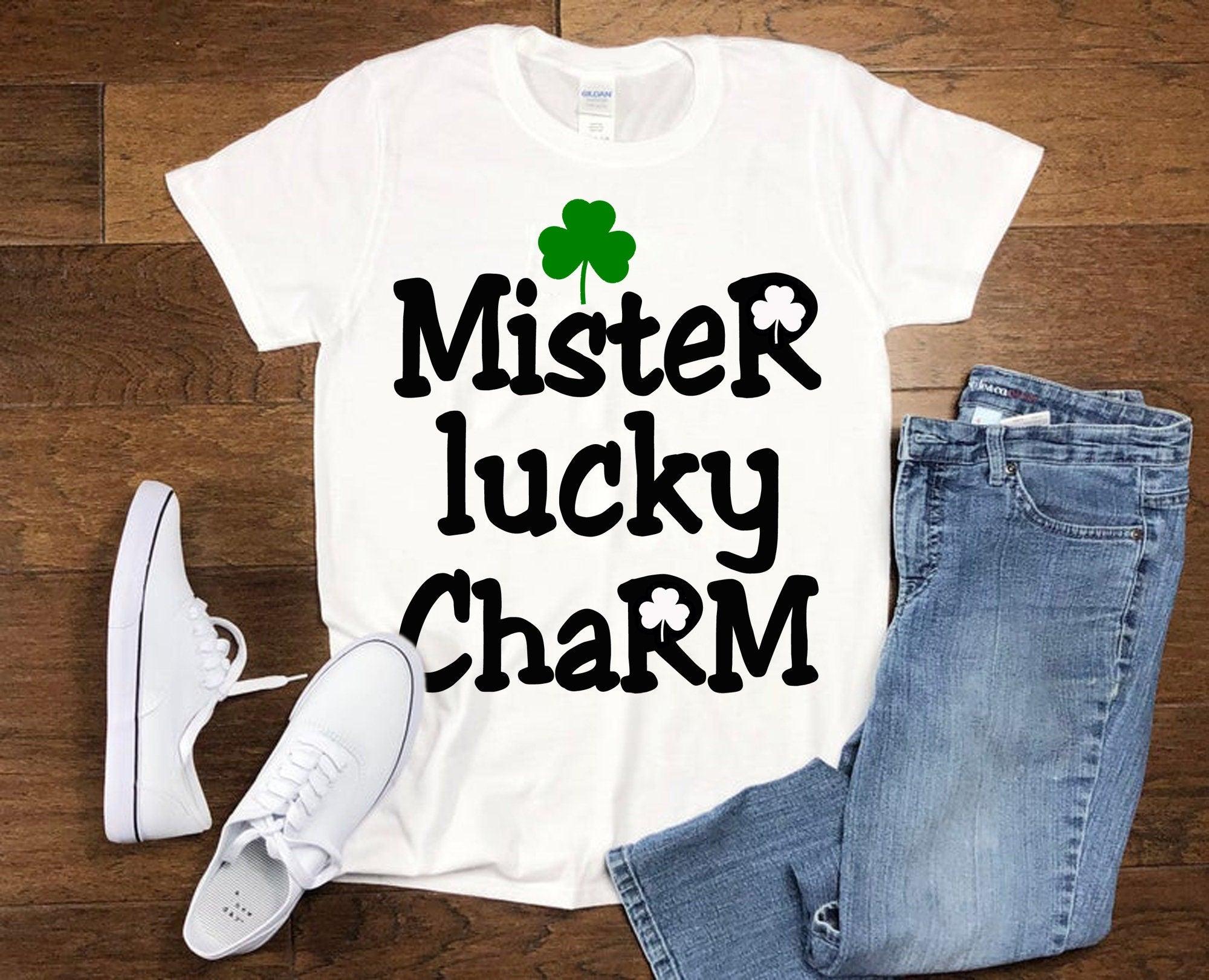 Miss/Mister Lucky Charm T-Shirts, Couple St. Patrick&#39;s Day T-shirt, St. Patrick&#39;s Day, Miss Lucky Charm, Funny St Patrick Tee, Lucky in Love Clover Shirt, clovers, couple shirt, Funny St Patrick Tee, Lucky in Love, Lucky shirt, Miss Lucky Charm, st paddys day, St Patrick Day Shirt, st patrick party, St Patrick's Day, st patricks day tee, St Patty Shirt - plusminusco.com