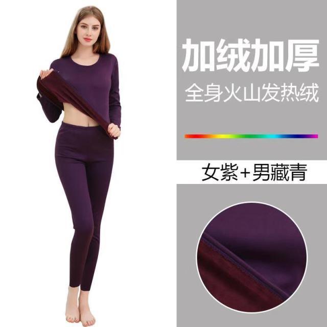 Plus Velvet Thick Warm Thermal Underwear Set Long Johns for Male