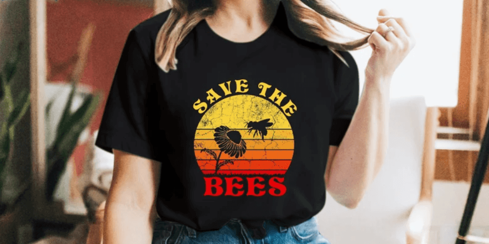 Save The Bees Retro Sunset, Save The Bees, Bee In Love, Hello Bees, Beekeeper Gift, Bee Lover Shirt, Nature Lover, Come Along, I Like Bees - plusminusco.com