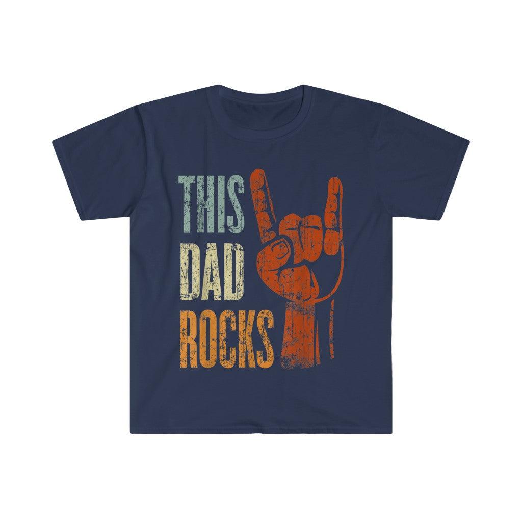 This Dad Rocks Rock N Roll Metal T-Shirts, Rock n Roll Shirt, Metal T-Shirt Gift for Father, Fathers Day Gift, Gift For Him, Dad Shirt - plusminusco.com