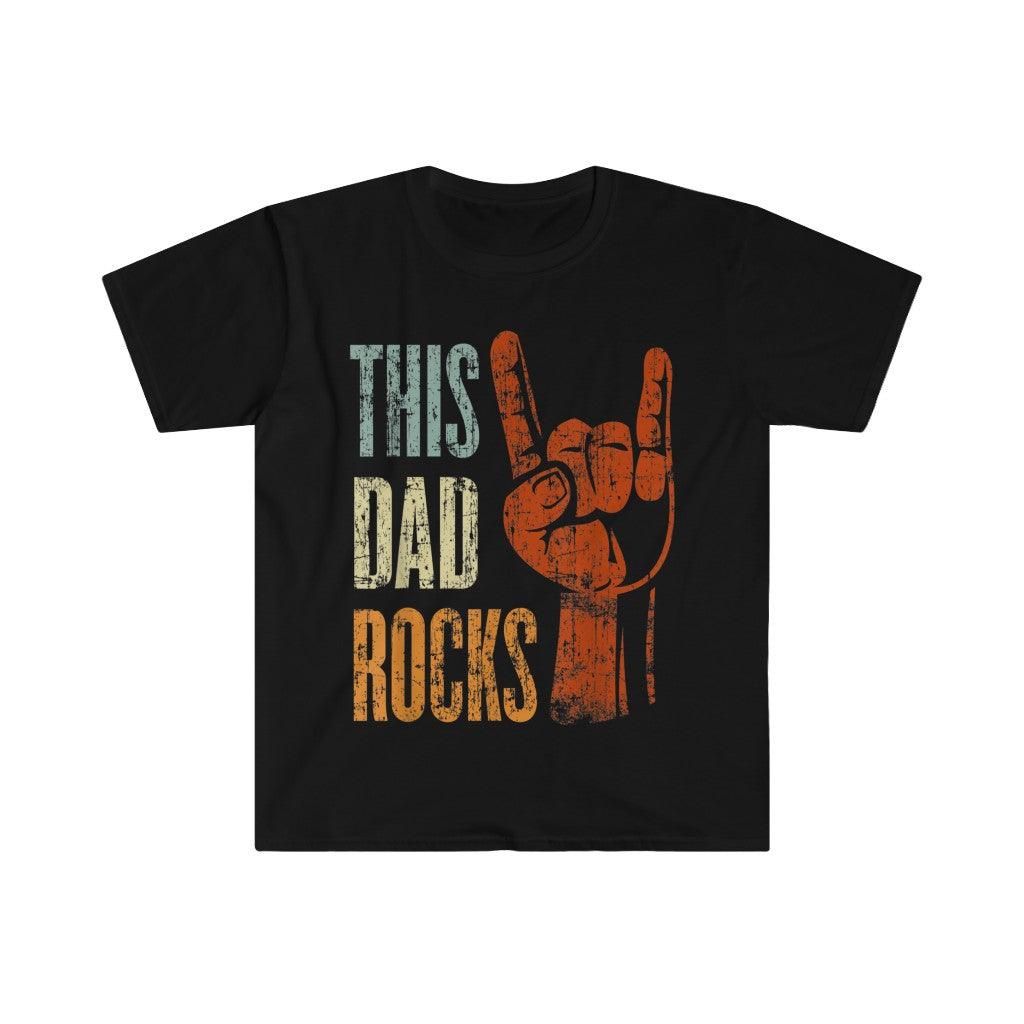 This Dad Rocks Rock N Roll Metal T-Shirts, Rock n Roll Shirt, Metal T-Shirt Gift for Father, Fathers Day Gift, Gift For Him, Dad Shirt - plusminusco.com