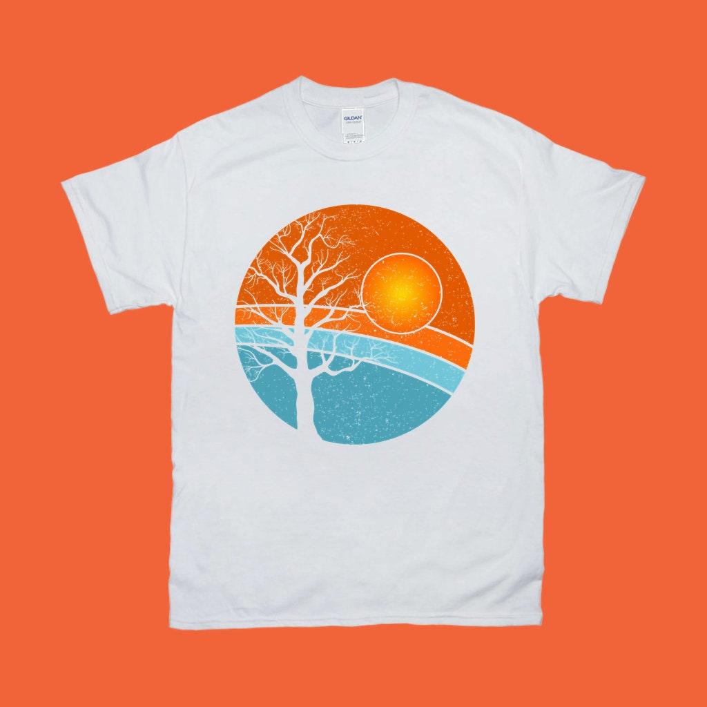 Tree | Retro Sunset T-Shirts,Retro Tree Shirt | Travel Adventure Tree Shirt | Silhouettes Shirt | Surfer | Gift For Him | Gift For Her Retro Sunset, T-Shirts, Tree - plusminusco.com