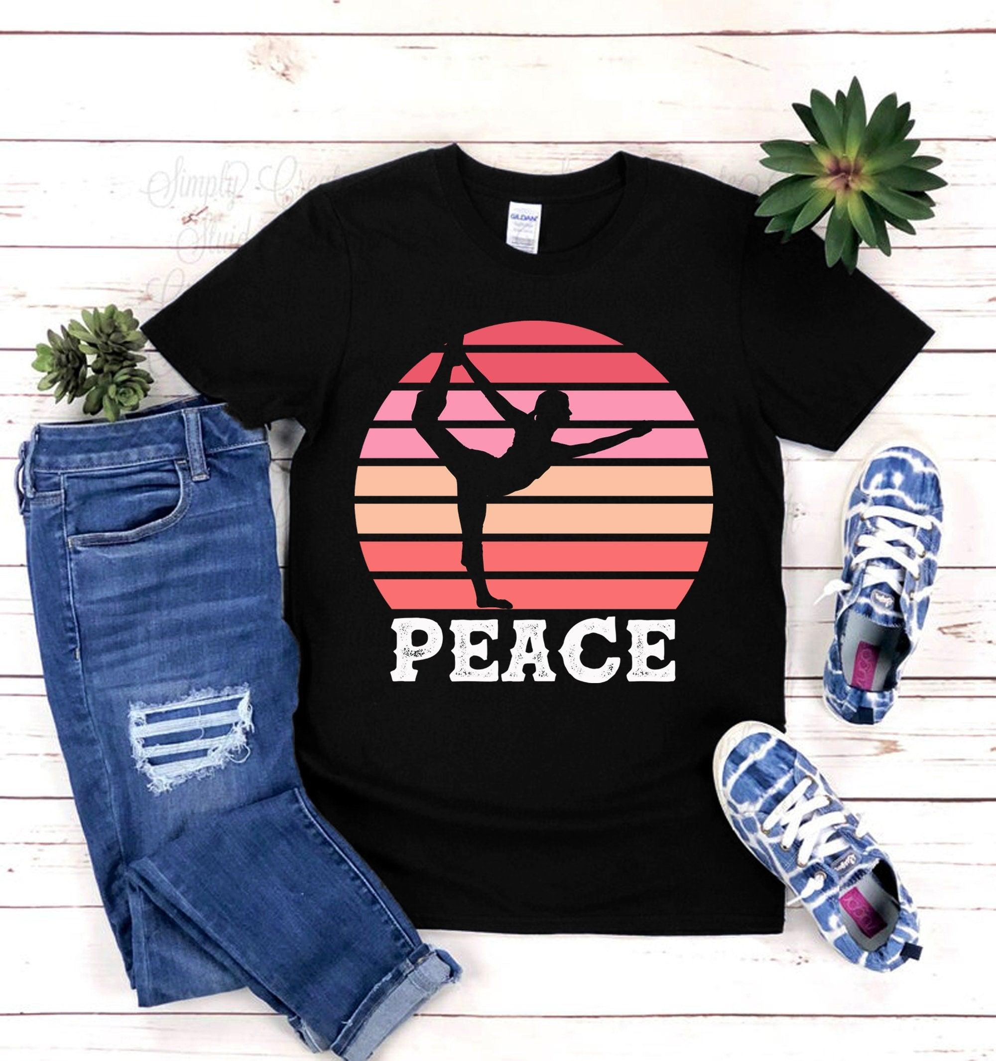 Yoga | Peace | Retro T-Shirts, Yoga T-Shirt, T-Shirt For Men, T-Shirt For Women, Yoga, Motivational, Positive Mind Positive Vibes peace, Positive Mind, Positive Vibes, Yoga - plusminusco.com