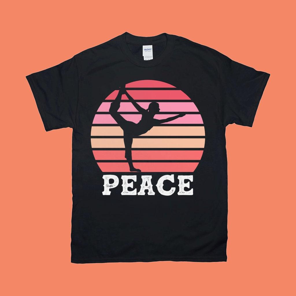 Yoga | Peace | Retro T-Shirts, Yoga T-Shirt, T-Shirt For Men, T-Shirt For Women, Yoga, Motivational, Positive Mind Positive Vibes peace, Positive Mind, Positive Vibes, Yoga - plusminusco.com