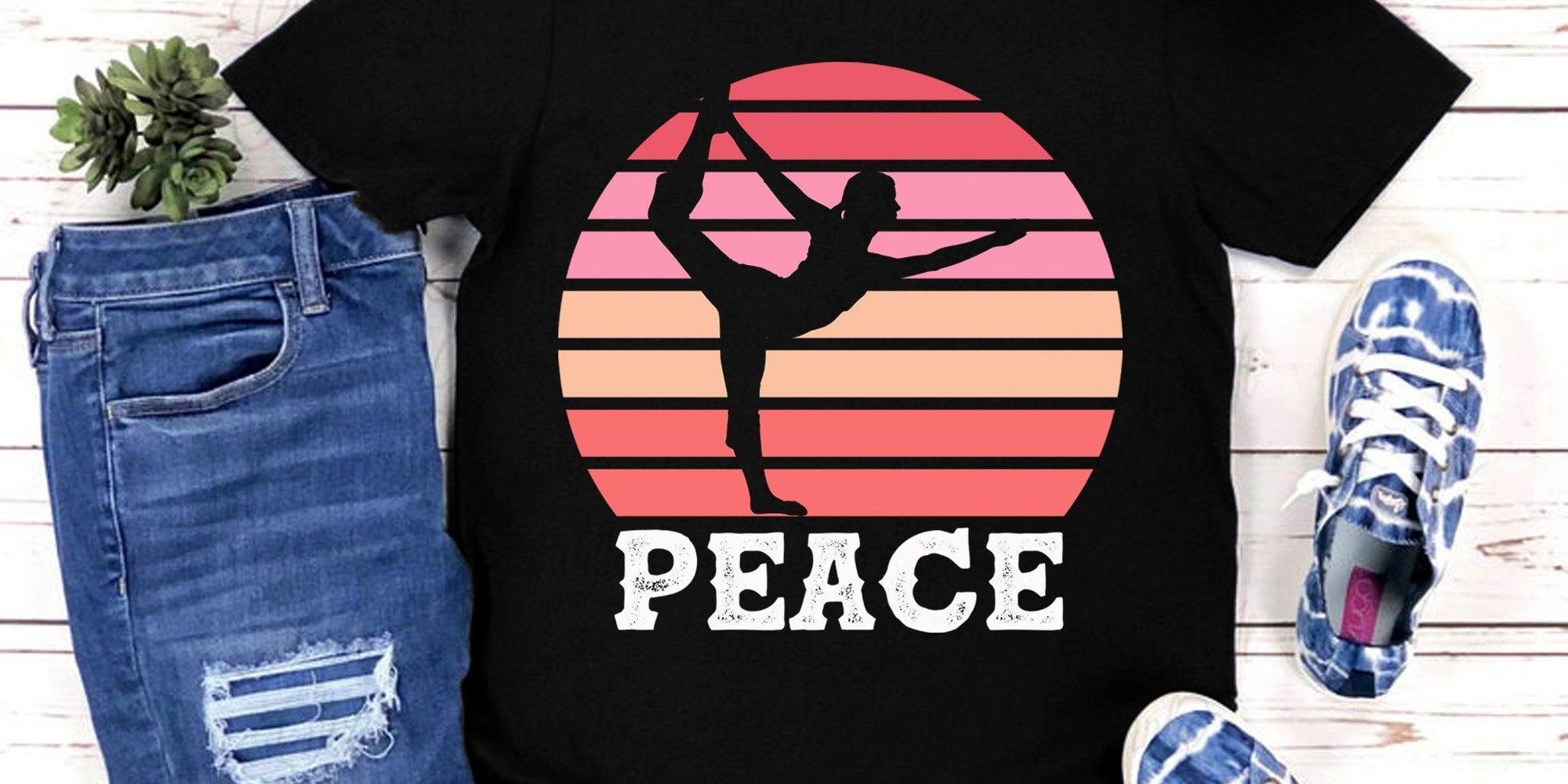 Yoga | Peace | Retro T-Shirts, Yoga T-Shirt, T-Shirt For Men, T-Shirt For Women, Yoga, Motivational, Positive Mind Positive Vibes peace, Positive Mind, Positive Vibes, Yoga, Yoga Shirt, yoga t-shirt - plusminusco.com